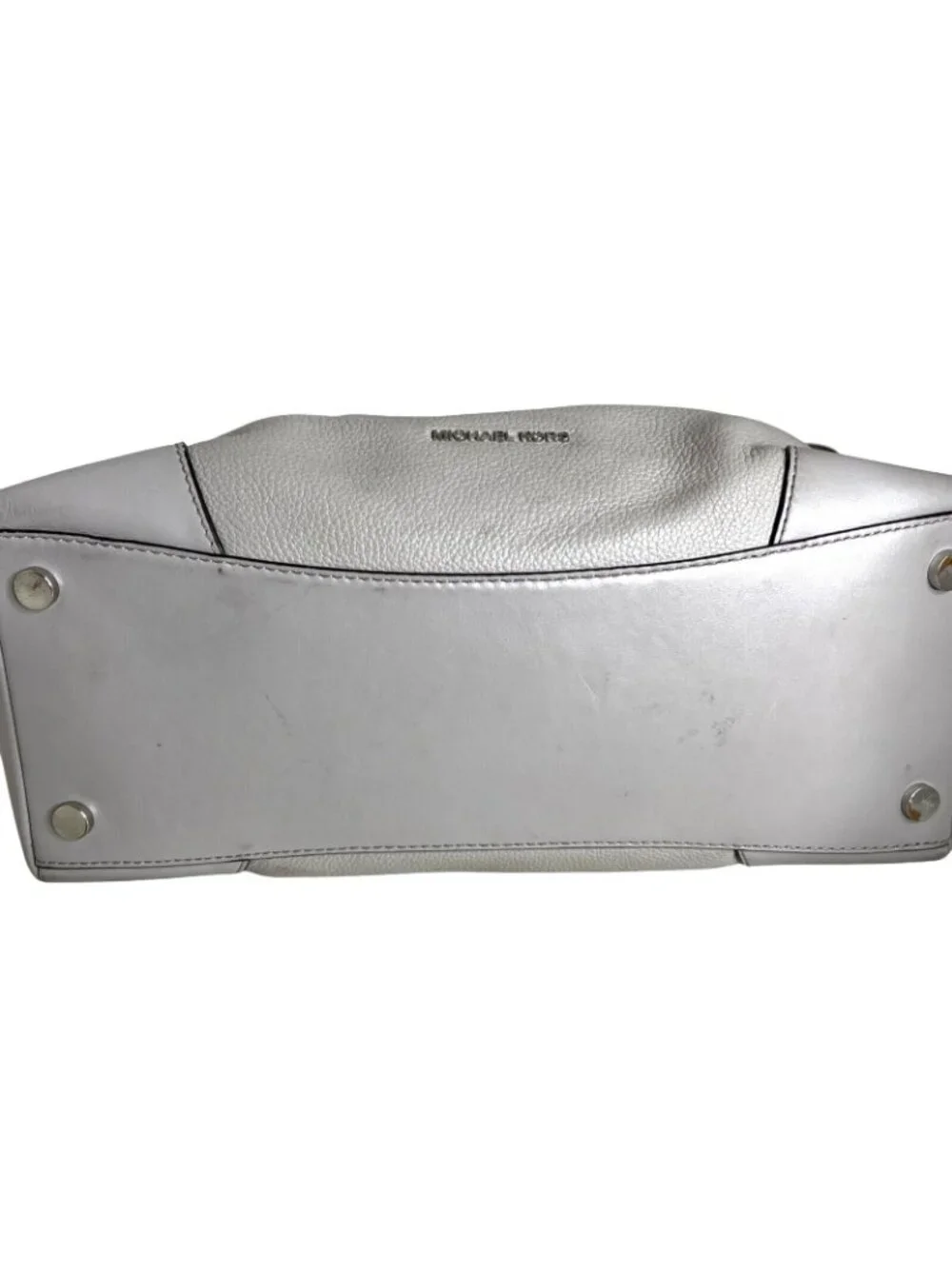 Michael Kors Gray Leather Hobo Bag Adjustable Strap & Metal Feet